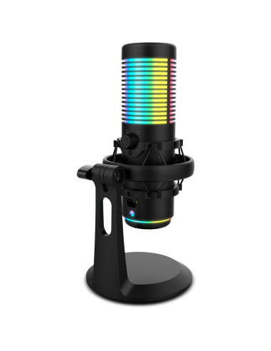 Microfone Condensador Cardióide Krom Kaze RGB 192Khz 24-bit USB Preto
