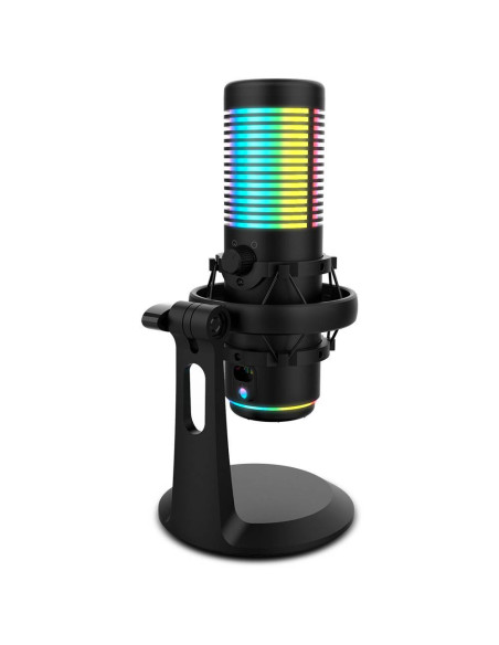 Microfone Condensador Cardióide Krom Kaze RGB 192Khz 24-bit USB Preto