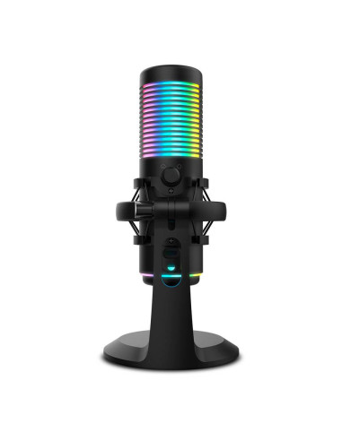 Microfone Condensador Cardióide Krom Kaze RGB 192Khz 24-bit USB Preto