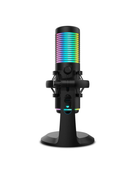 Microfone Condensador Cardióide Krom Kaze RGB 192Khz 24-bit USB Preto