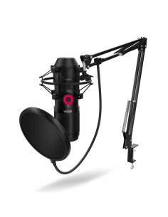 Microfone Condensador Cardióide Krom Kapsule 96Khz 24-bit USB Preto