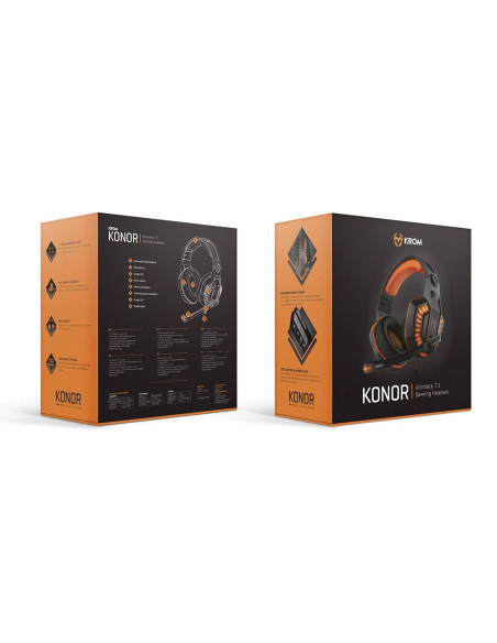 Headset Krom Konor Ultimate 7.1 Gaming PC/PS4/PS5 Preto