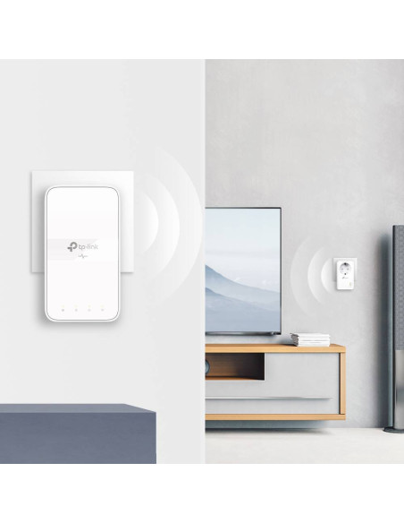 Adaptador Powerline TP-Link TL-WPA7617 AV1000 Homeplug AV2 Gigabit AC1200 Dual-Band Wi-Fi