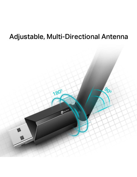 Adaptador USB TP-Link Archer T2U Plus Dual Band Wireless AC600