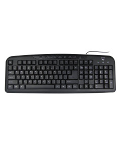 Teclado Ewent EW3195 Multimédia USB PT Preto
