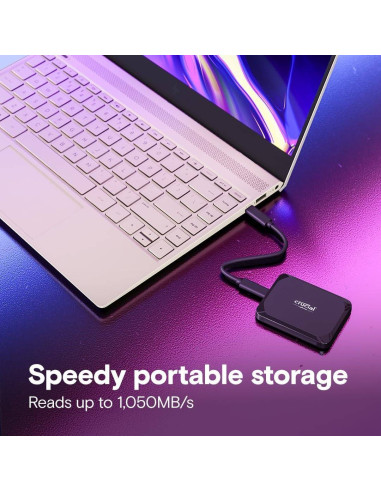 SSD Externo Crucial X9 Portable 1TB USB 3.2 Gen 2 Preto