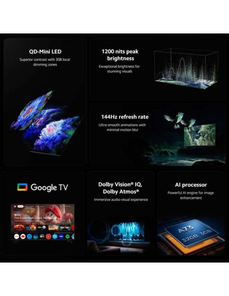 Televisão Smart TV Xiaomi S (2025) 75"/190,5cm Mini-LED 4K UHD Google TV
