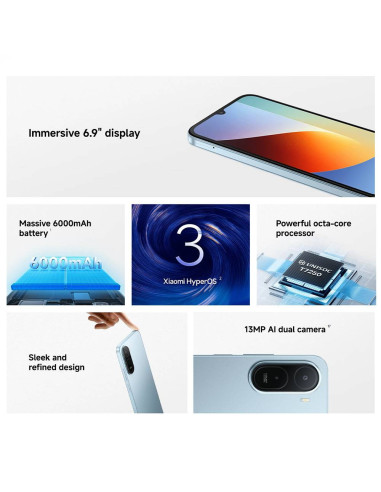 Smartphone Xiaomi Redmi A7 Pro 6.9" 4GB/64GB Dual SIM Mist Blue