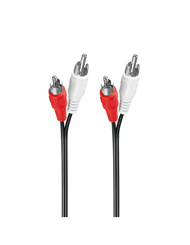 EWENT Cabo Áudio, 2 x RCA M - 2 x RCA M, 5.0m