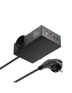 EWENT Estação Carregamento 65W, 2 x USB USB-C, 2 x USB A, 2 x Schuko G 2