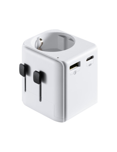EWENT Adaptador de viagem universal com fichas EUA/UK/AUS/CHINA e toma