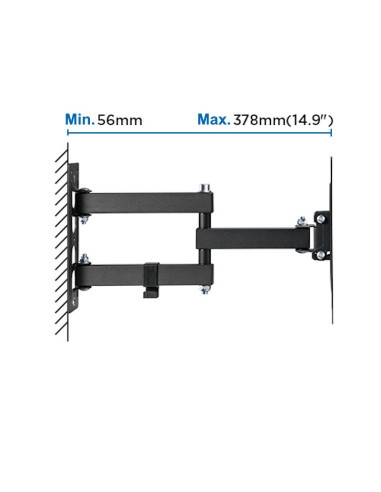 EWENT Suporte TV Easy Turn M, 3 pivot, 23 - 43", Min VESA 100x100; Max