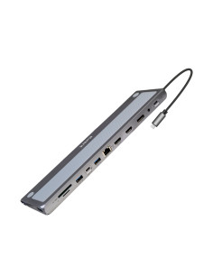 EWENT Dock Multiporta USB-C 12 em 1, 1x USB-C dados, 3x USB 3.2 Gen1