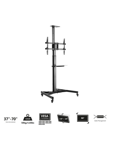 EWENT Suporte Móvel para TV, 37 - 70", com suporte para camara, Max VE