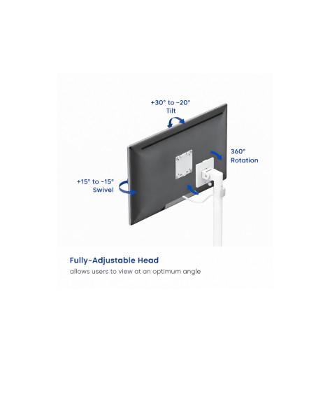 EWENT Suporte Móvel Gas Spring para TV até 35" e 12Kg, Max VESA 100x10