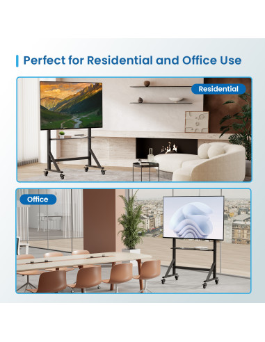 EWENT Suporte Móvel Heavy Duty para TV´s de 55 a 100" e 120Kg, Min VES