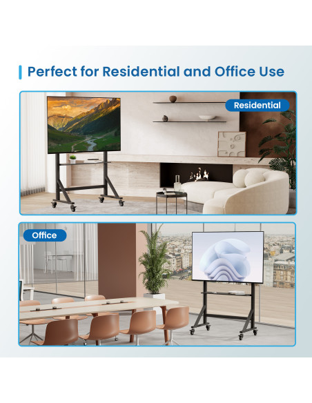 EWENT Suporte Móvel Heavy Duty para TV´s de 55 a 100" e 120Kg, Min VES