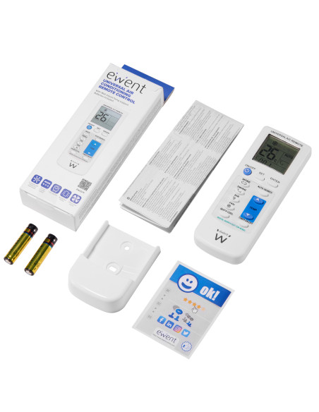 EWENT Remote control for Air conditioning com Wall mount fixing suppor