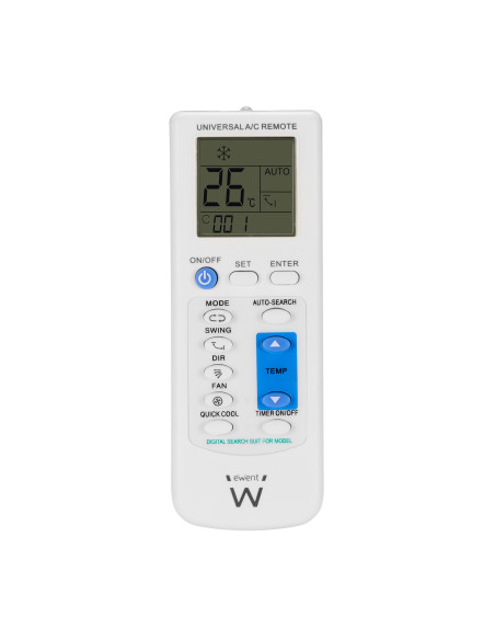 EWENT Remote control for Air conditioning com Wall mount fixing suppor