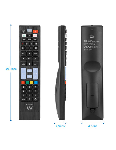 EWENT Remote Control for LG, Samsung, Sony, Hisense, TCL TV and Smart