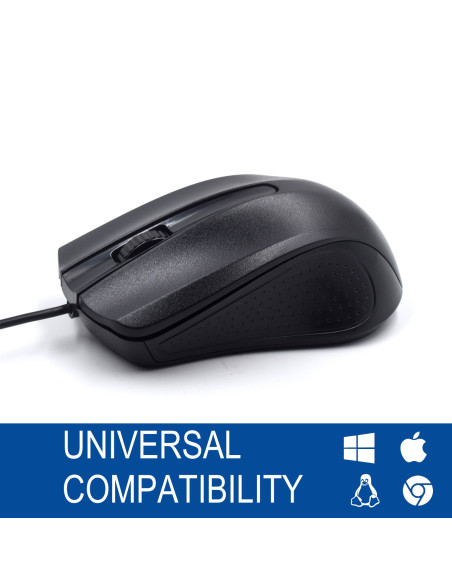 EWENT Rato Óptico USB 2.0, 1000dpi, preto