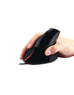 EWENT Rato Óptico Ergonómico Vertical, 1000 dpi, 5 botões, preto 2