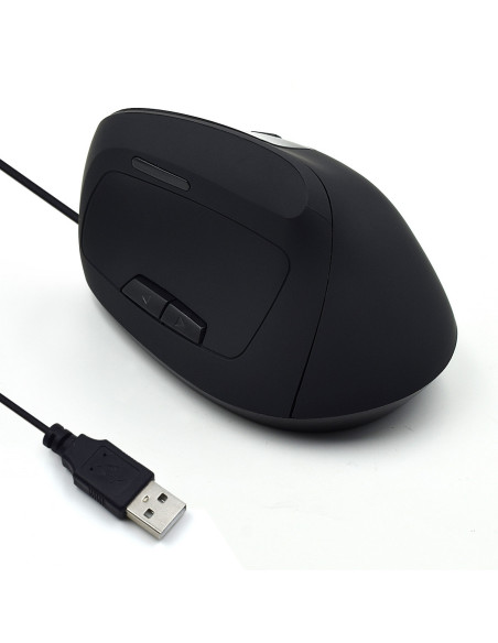 EWENT Rato Óptico Ergonómico Vertical, 800-1200-1600dpi-1800 dpi, 5 bo