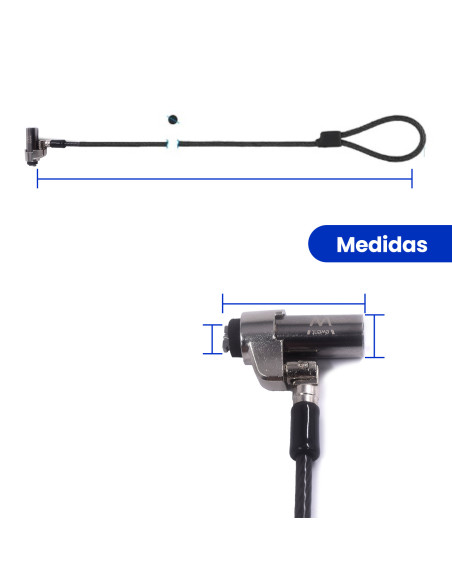 EWENT Cadeado para Portátil NanoSaver com Chave para NANO slot 2.5x6mm
