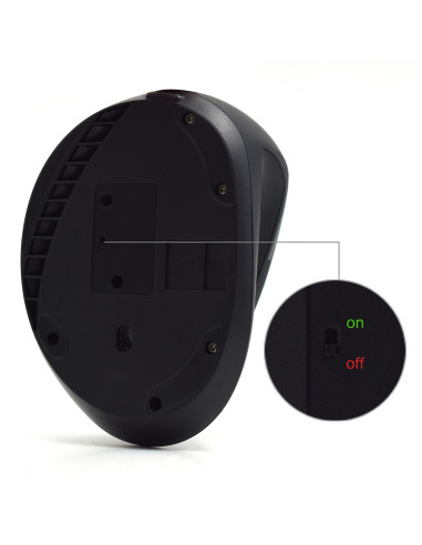 EWENT Rato Wireless Ergonómico Vertical, 800-1200-1600dpi, 5 botões, p