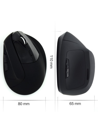 EWENT Rato Wireless Ergonómico Vertical, 800-1200-1600dpi, 5 botões, p