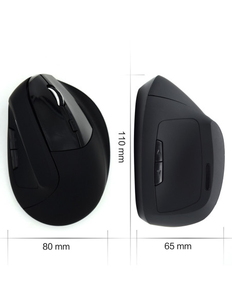 EWENT Rato Wireless Ergonómico Vertical, 800-1200-1600dpi, 5 botões, p