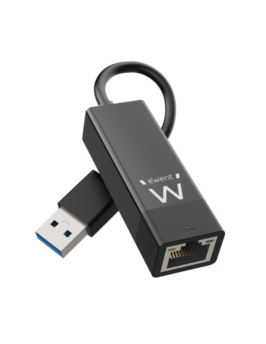 Ewent Adaptador Gigabit Ethernet USB 3.2 Gen 1, preto
