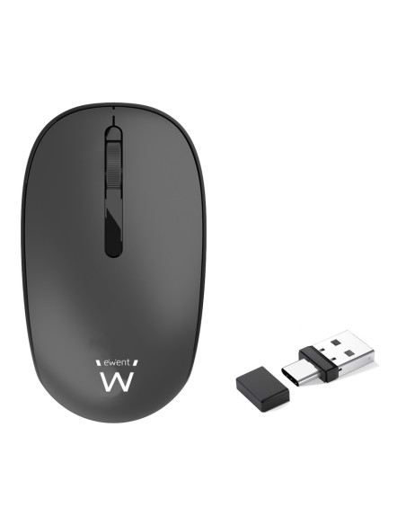 EWENT Rato Wireless Silent Click com Recetor Combo USB A+C e Precisão