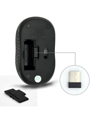 EWENT Rato Wireless, 1000dpi, receptor Nano