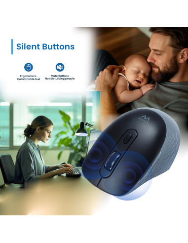 EWENT Rato Wireless Multi-conexão | Bluetooth 1 | Bluetooth 2 | 6D | R