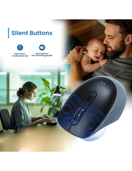 EWENT Rato Wireless Multi-conexão | Bluetooth 1 | Bluetooth 2 | 6D | R