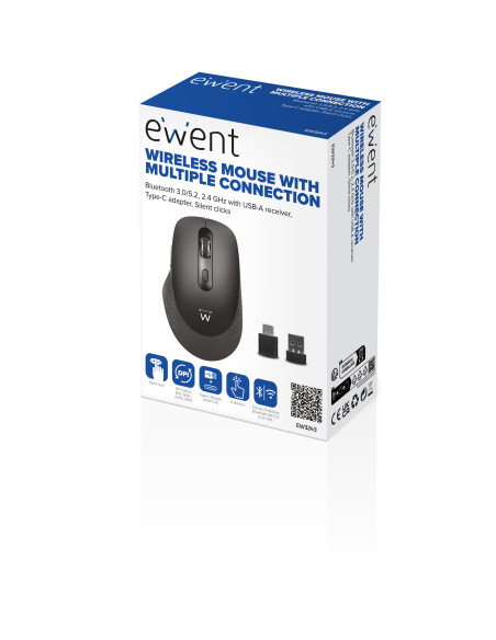 EWENT Rato Wireless Multi-conexão | Bluetooth 1 | Bluetooth 2 | 6D | R