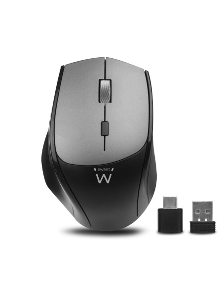 EWENT Rato Wireless Dual Connect USB-A & USB C, 2400dpi, botões silenc