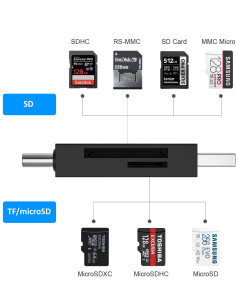 EWENT Leitor de cartões compacto USB 3.1 de 1ª geração (USB 3.0) com c 2