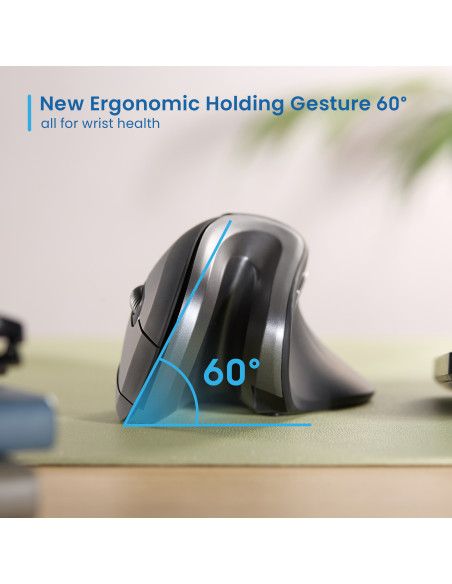EWENT Rato Wireless Ergonómico | 2.4Ghz | USB-A Nano |1200, 2400, 3200