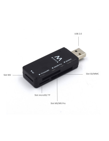 EWENT Leitor de cartões USB 2.0 Multi Card
