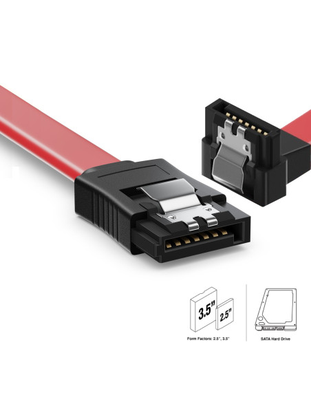 EWENT Cabo Sata 1.5GBits / 3GBits / 6GBits S-ATA L-Type - L-Type 90° c