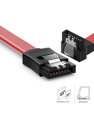 EWENT Cabo Sata 1.5GBits / 3GBits / 6GBits S-ATA L-Type - L-Type 90° c