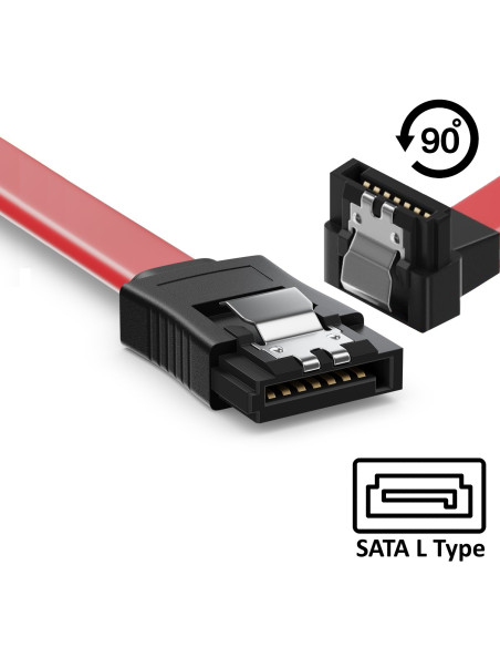 EWENT Cabo Sata 1.5GBits / 3GBits / 6GBits S-ATA L-Type - L-Type 90° c