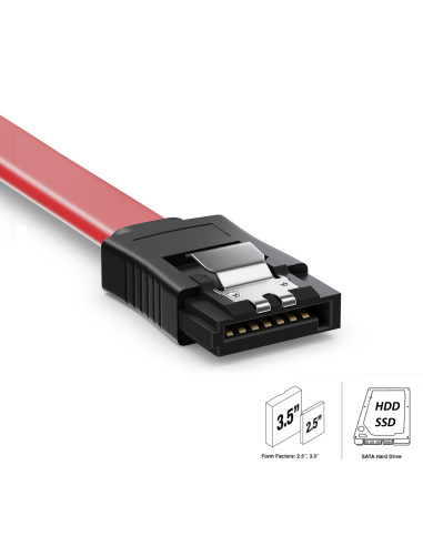 EWENT Cabo Sata 1.5GBits / 3GBits / 6GBits SATA L-Type - L-Type, com c