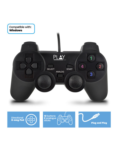 EWENT Comando para jogos USB com fios