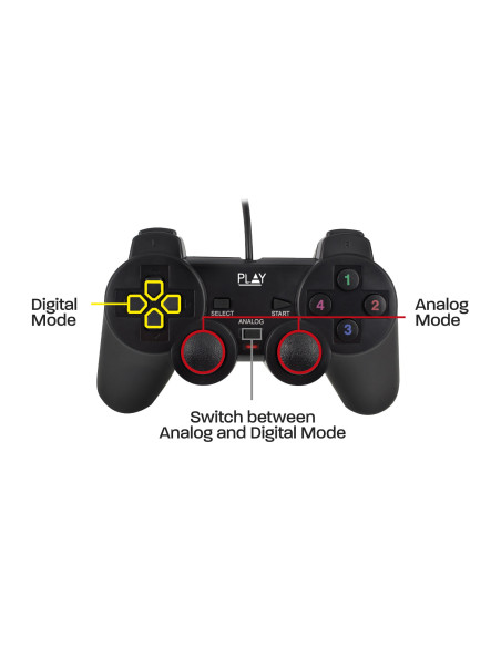 EWENT Comando para jogos USB com fios