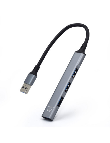 EWENT HUB USB 3.2 Gen 1, 1 porta USB 3.2 Gen1 + 3 portas USB 2.0