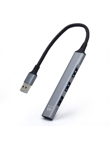 EWENT HUB USB 3.2 Gen 1, 1 porta USB 3.2 Gen1 + 3 portas USB 2.0