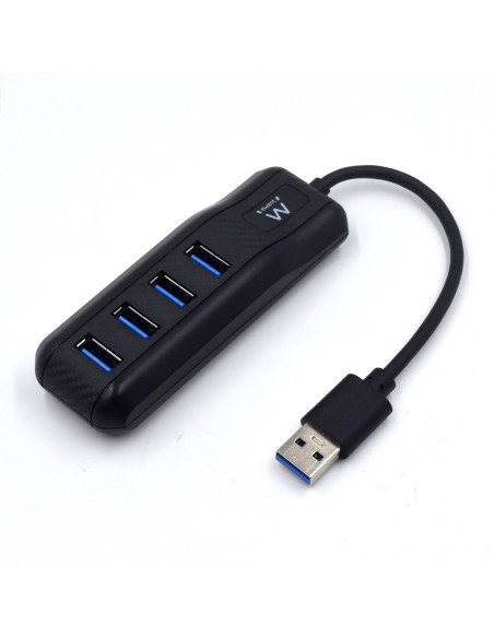 EWENT HUB USB 3.2 Gen 1, 4 portas, Alimentação USB